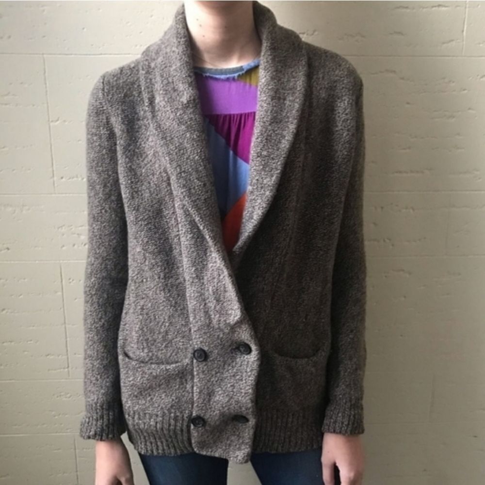 WALLACE Merino Wool Shawl Collar Cardigan XS